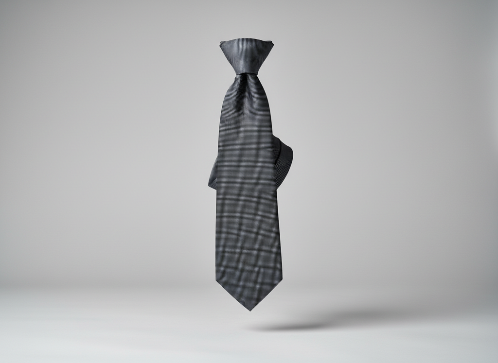 Graphite Weave Tie