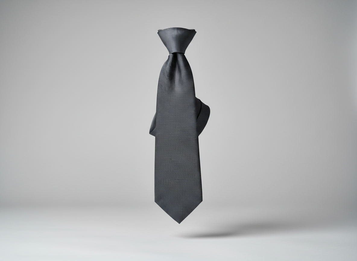 Graphite Weave Tie