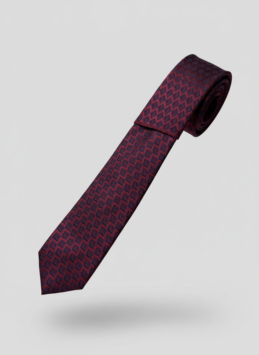 Crimson Navy Tie