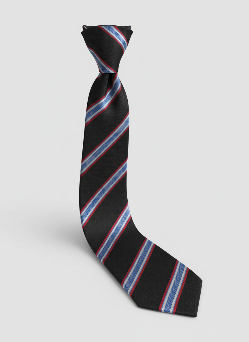 Midnight Chevron Tie