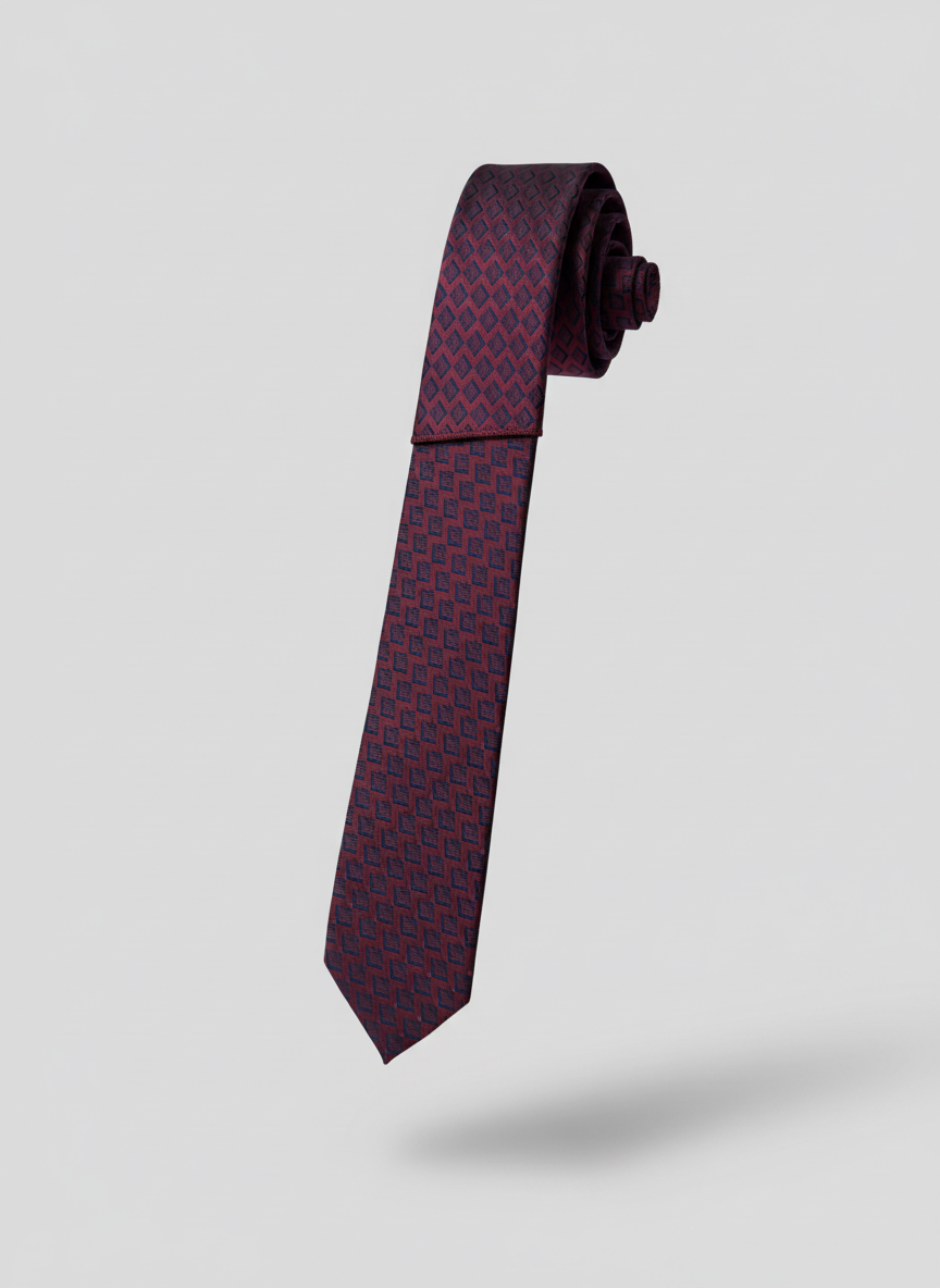 Crimson Navy Tie