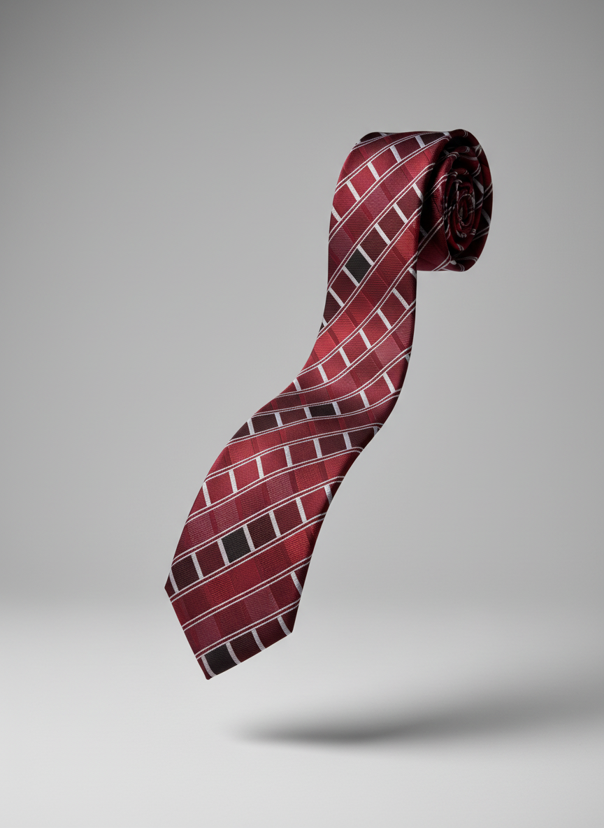 Crimson Square Tie