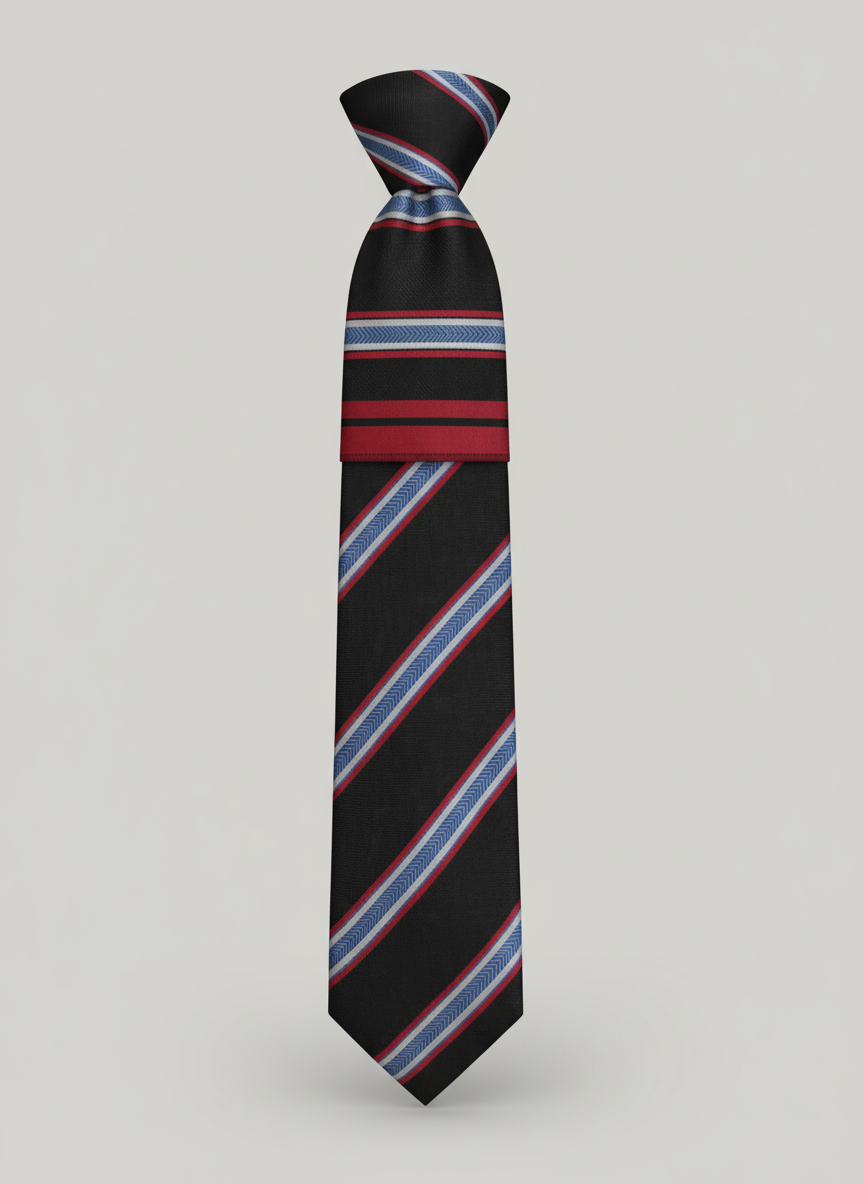 Midnight Chevron Tie